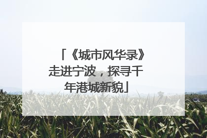 《城市风华录》走进宁波，探寻千年港城新貌