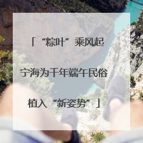 “粽叶”乘风起 宁海为千年端午民俗植入“新姿势”