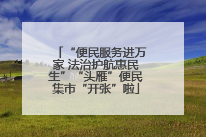 “便民服务进万家 法治护航惠民生”“头雁”便民集市“开张”啦