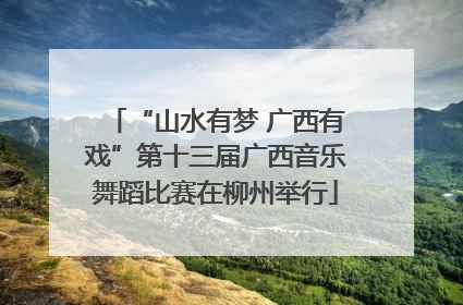 “山水有梦 广西有戏”第十三届广西音乐舞蹈比赛在柳州举行