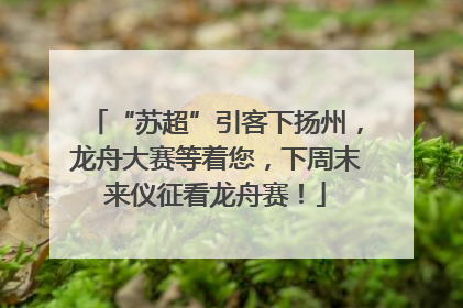“苏超”引客下扬州，龙舟大赛等着您，下周末来仪征看龙舟赛！