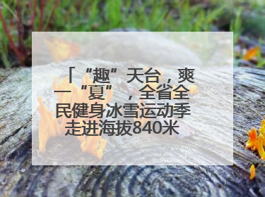 “趣”天台，爽一“夏”，全省全民健身冰雪运动季走进海拔840米的天台山