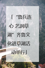 “鲁兵连心 艺润草湖”齐鲁文化进草湖活动举行