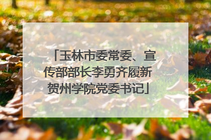 玉林市委常委、宣传部部长李勇齐履新贺州学院党委书记