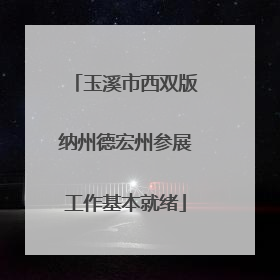 玉溪市西双版纳州德宏州参展工作基本就绪