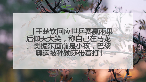 王楚钦回应世乒赛赢雨果后仰天大笑，称自己在马龙、樊振东面前是小孩，巴黎奥运被孙颖莎带着打