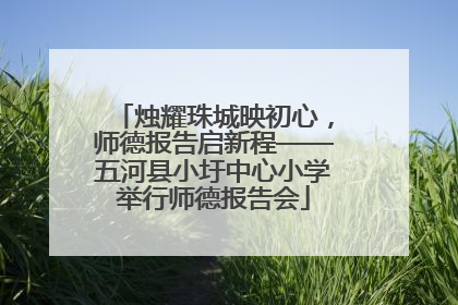 烛耀珠城映初心，师德报告启新程——五河县小圩中心小学举行师德报告会