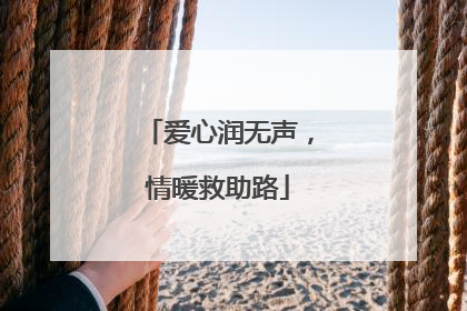 爱心润无声，情暖救助路
