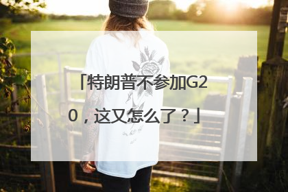 特朗普不参加G20，这又怎么了？