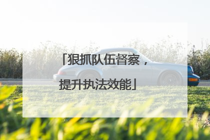 狠抓队伍督察，提升执法效能