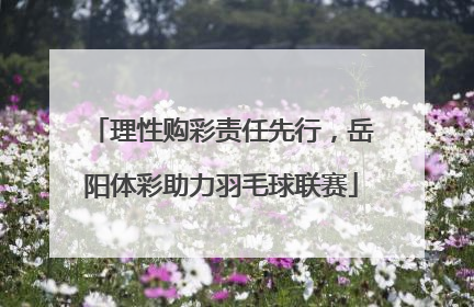 理性购彩责任先行，岳阳体彩助力羽毛球联赛
