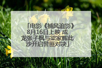 电影《捕风追影》8月16日上映 成龙张子枫与梁家辉此沙开启警匪对决