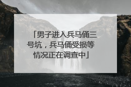 男子进入兵马俑三号坑，兵马俑受损等情况正在调查中