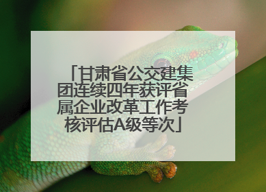 甘肃省公交建集团连续四年获评省属企业改革工作考核评估A级等次