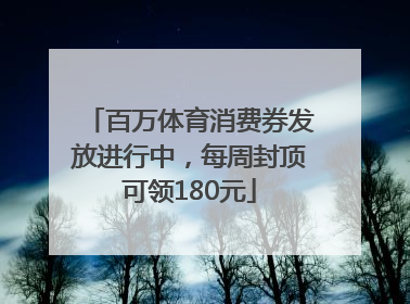 百万体育消费券发放进行中，每周封顶可领180元