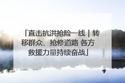 直击抗洪抢险一线｜转移群众、抢修道路 各方救援力量持续奋战