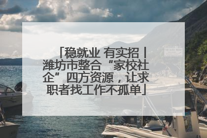 稳就业 有实招丨潍坊市整合“家校社企”四方资源，让求职者找工作不孤单