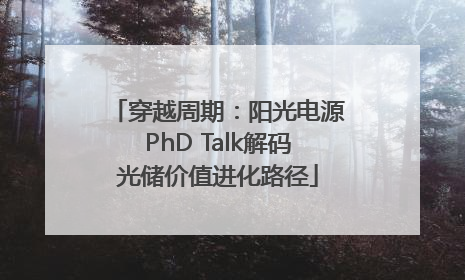 穿越周期：阳光电源PhD Talk解码光储价值进化路径