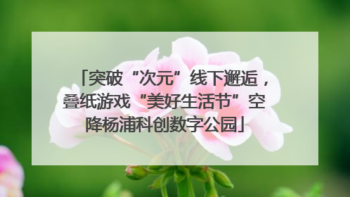 突破“次元”线下邂逅，叠纸游戏“美好生活节”空降杨浦科创数字公园