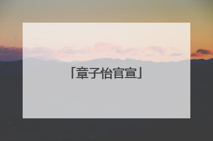 章子怡官宣