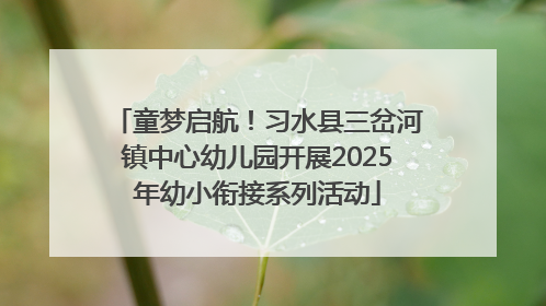 童梦启航！习水县三岔河镇中心幼儿园开展2025年幼小衔接系列活动