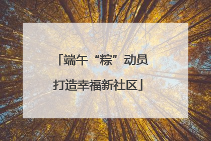 端午“粽”动员 打造幸福新社区