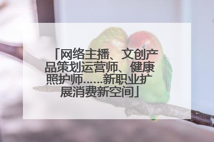 网络主播、文创产品策划运营师、健康照护师……新职业扩展消费新空间