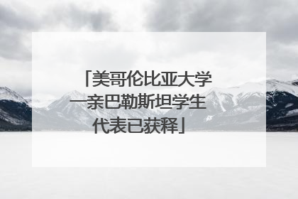 美哥伦比亚大学一亲巴勒斯坦学生代表已获释
