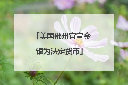 美国佛州官宣金银为法定货币