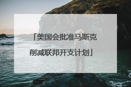 美国会批准马斯克削减联邦开支计划