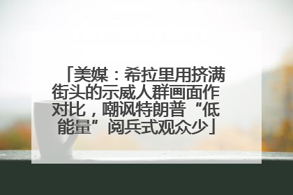美媒：希拉里用挤满街头的示威人群画面作对比，嘲讽特朗普“低能量”阅兵式观众少