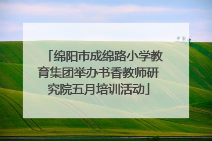 绵阳市成绵路小学教育集团举办书香教师研究院五月培训活动