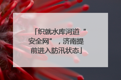 织就水库河道“安全网”，济南提前进入防汛状态