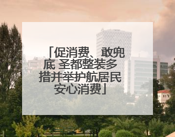 促消费、敢兜底 圣都整装多措并举护航居民安心消费