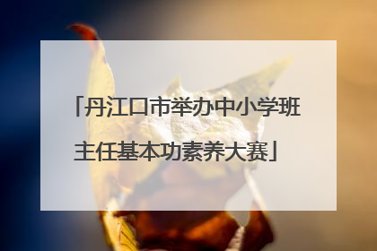 丹江口市举办中小学班主任基本功素养大赛