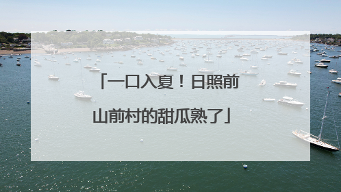 一口入夏！日照前山前村的甜瓜熟了
