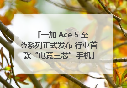 一加 Ace 5 至尊系列正式发布 行业首款“电竞三芯”手机