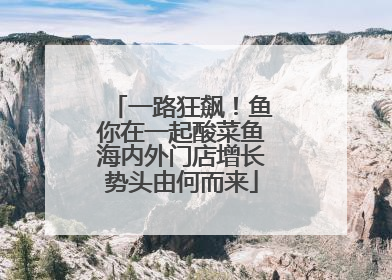 一路狂飙！鱼你在一起酸菜鱼海内外门店增长势头由何而来