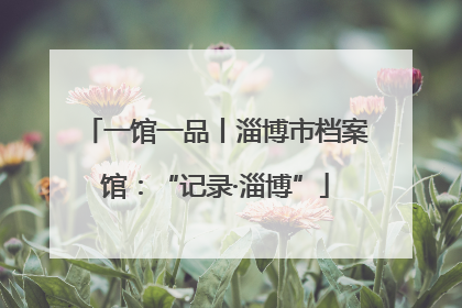 一馆一品丨淄博市档案馆：“记录·淄博”