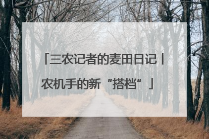 三农记者的麦田日记丨农机手的新“搭档”