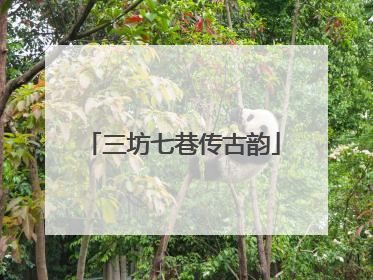 三坊七巷传古韵