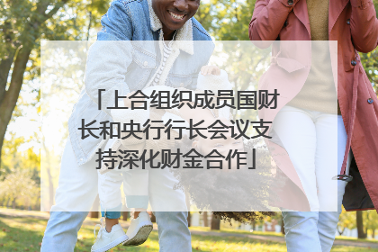 上合组织成员国财长和央行行长会议支持深化财金合作
