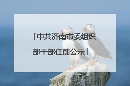 中共济南市委组织部干部任前公示