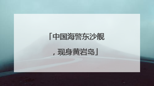 中国海警东沙舰，现身黄岩岛