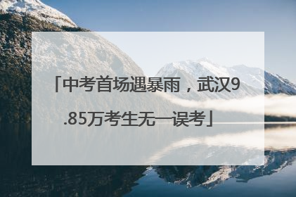 中考首场遇暴雨，武汉9.85万考生无一误考