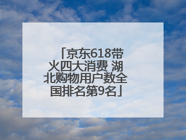 京东618带火四大消费 湖北购物用户数全国排名第9名
