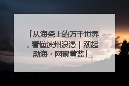 从海瓷上的万千世界，看懂滨州浪漫｜潮起渤海・网聚黄蓝