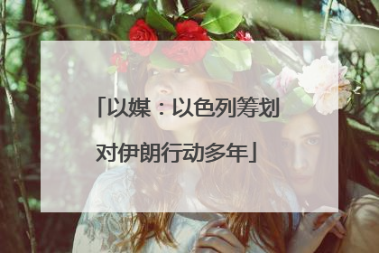 以媒：以色列筹划对伊朗行动多年