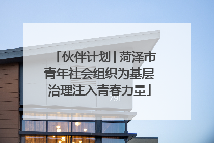 伙伴计划│菏泽市青年社会组织为基层治理注入青春力量
