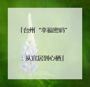 台州“幸福密码”：从宜居到心栖